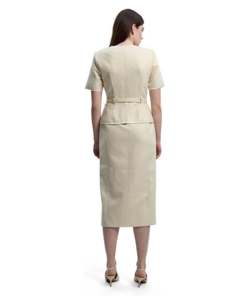 Women's Tweed Bow Midi Dress