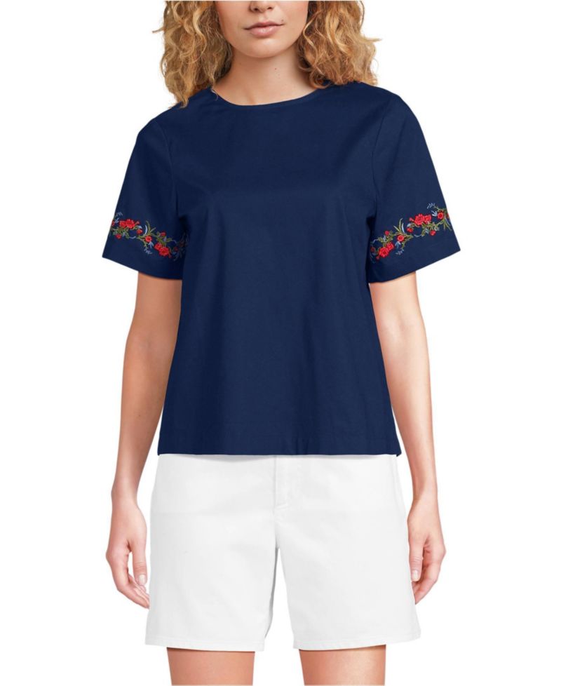 Women's Poplin Eyelet T - Shirt