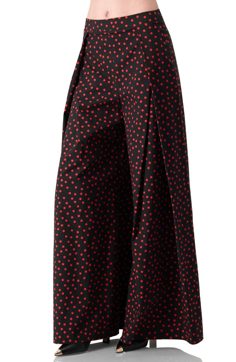 Women's Wide-Leg Polka Dot Pants