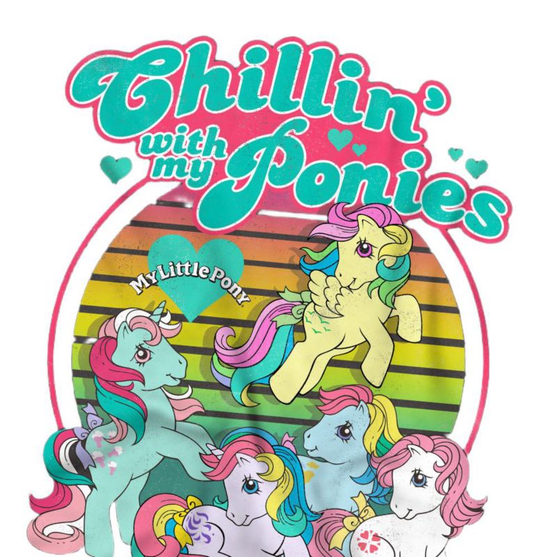 Big & Tall + My Little Pony Retro Chillin with My Ponies T Shirt