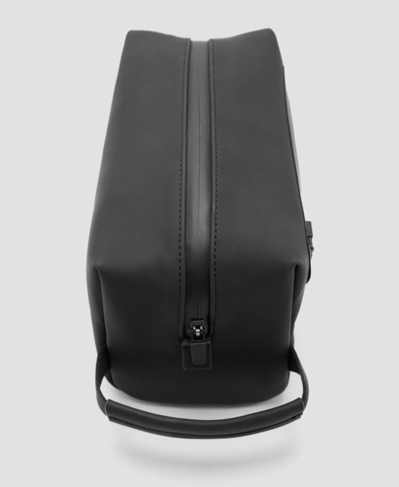 Men's Faux Leather Detail Toiletry Bag