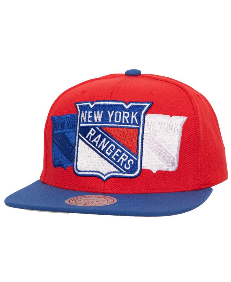 Men's Red New York Rangers Soul Triple Up Snapback Hat