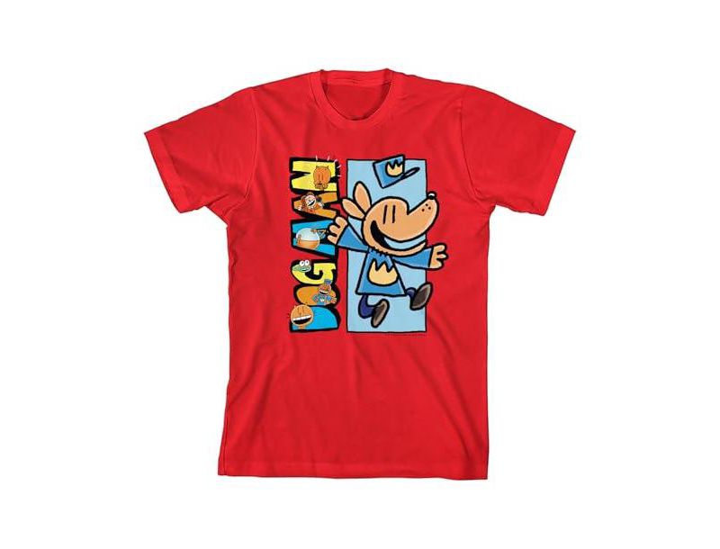 Characters Inside Logo Youth Red Crew Neck Short Sleeve T-shirt -XS