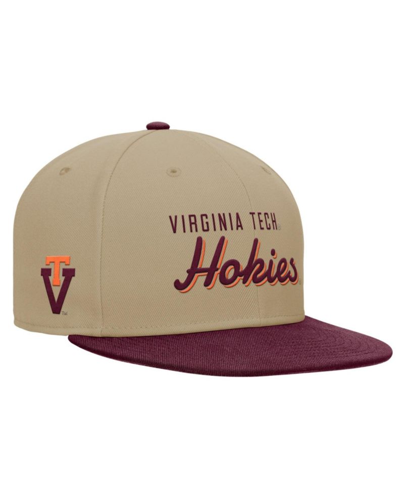 Men's Beige/Maroon Virginia Tech Hokies Pro Dri-FIT Snapback Hat