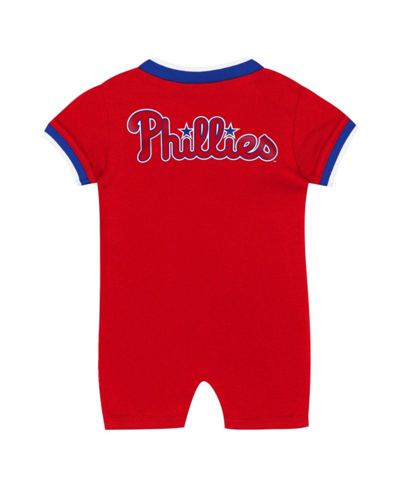 Baby Boys and Girls Red Philadelphia Phillies Pinch Coverall Shorts
