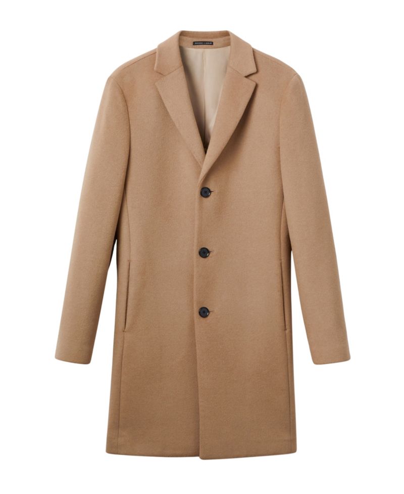 Men's Gable Epsom Wool-Blend Single-Breasted Mid-Length Overcoat