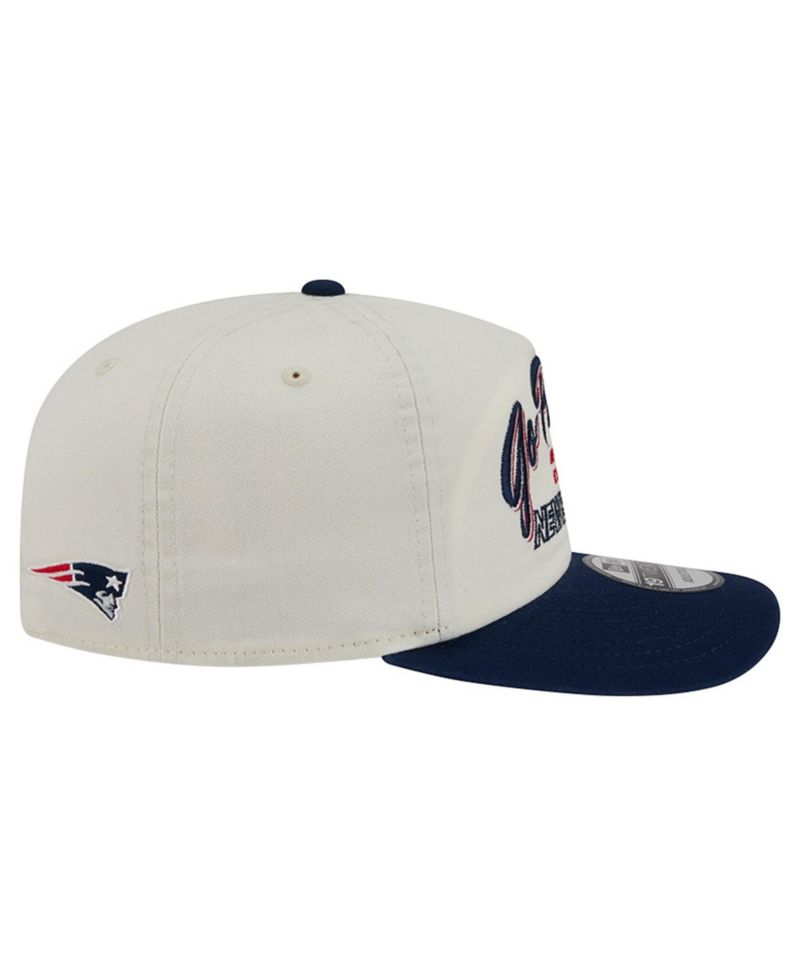 Men's Cream New England Patriots Script 19TWENTY Adjustable Hat
