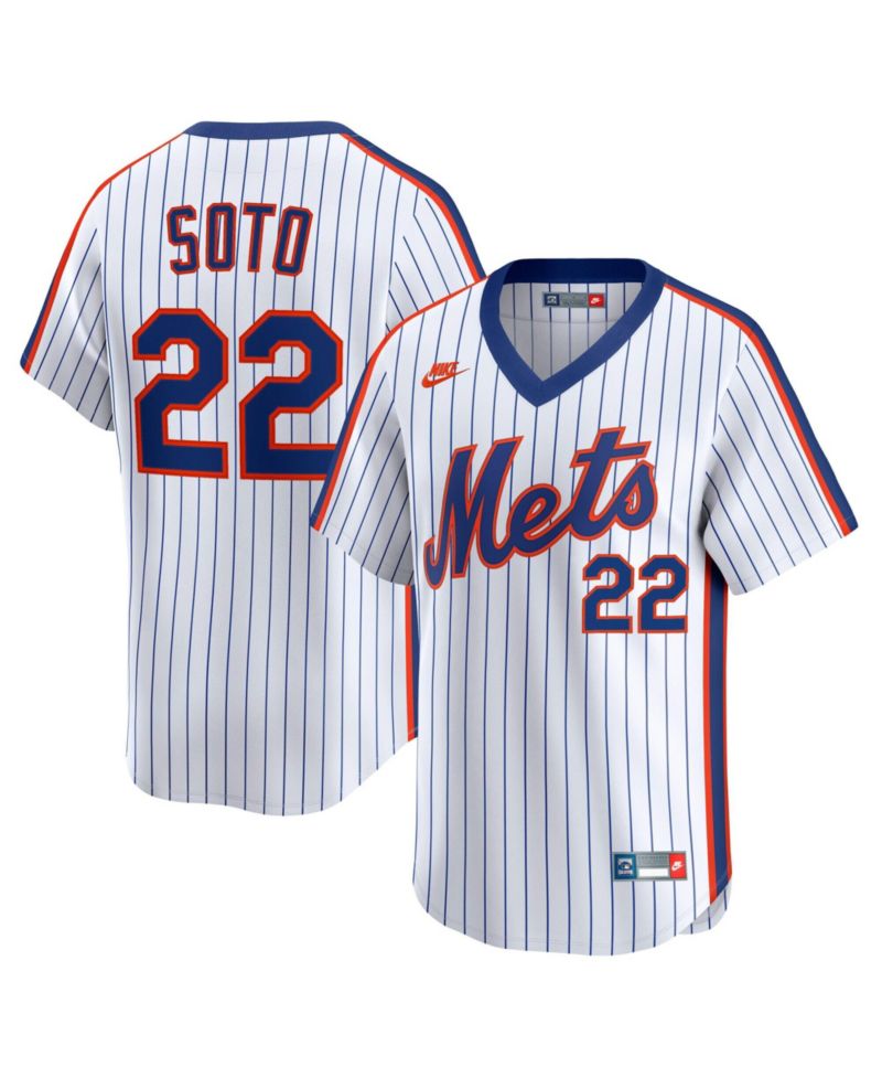 Men's Juan Soto White New York Mets Cooperstown Collection Limited 40th Anniversary Jersey