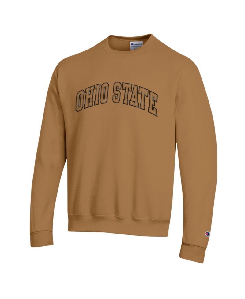 Men's Brown Ohio State Buckeyes Latte Fleece Sweatshirt