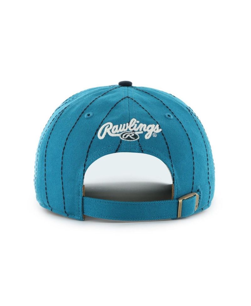 x Rawlings Men's Teal/Navy Seattle Mariners Pinstripe Hitch Adjustable Hat