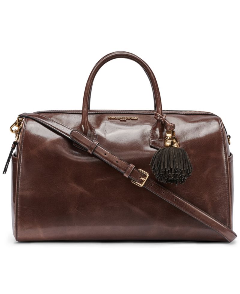 Perette Barrel Medium Leather Crossbody Handbag