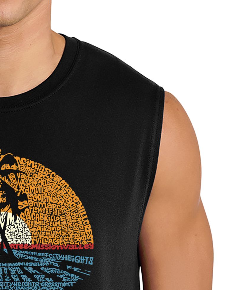 Men's San Diego California Sunset Palm Tree Graphic Tank Top