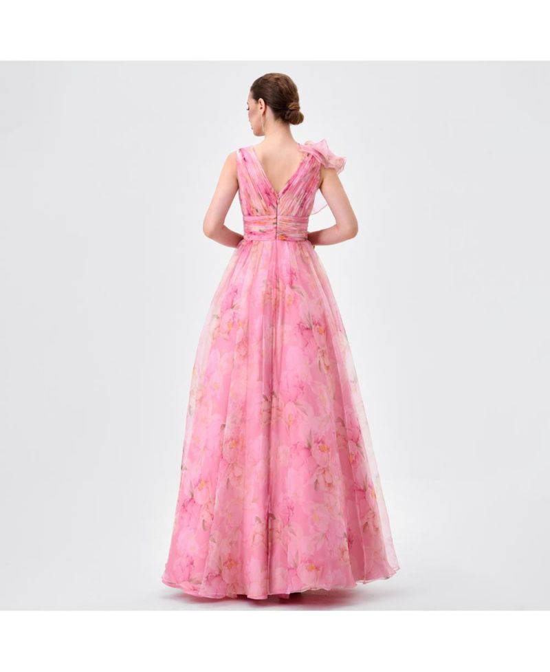 Women's Cressida Ruffle Shoulder Gown