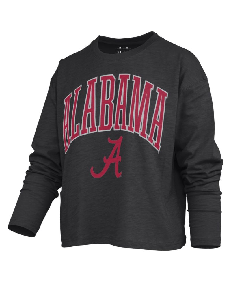 Women's Alabama Crimson Tide Motley Boxy Burnout Long-Sleeve T-Shirt