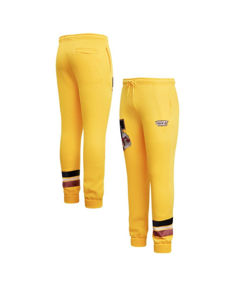 Men's Yellow Looney Tunes Taz Varsity Joggers