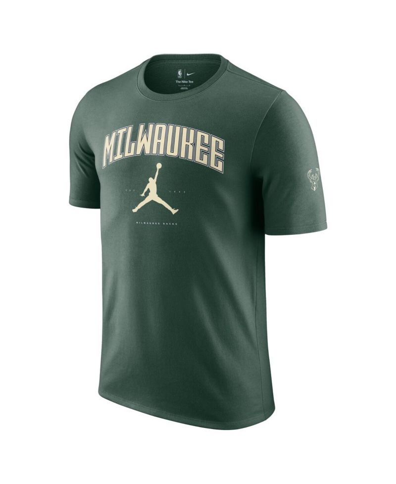 Men's and Women's Hunter Green Milwaukee Bucks Essential Cities T-Shirt