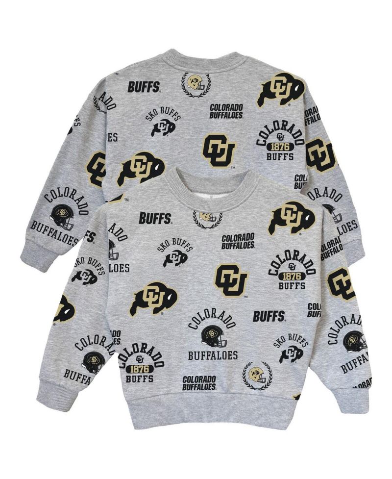 Big Girls Gray Colorado Buffaloes Always on Repeat Pullover Sweatshirt