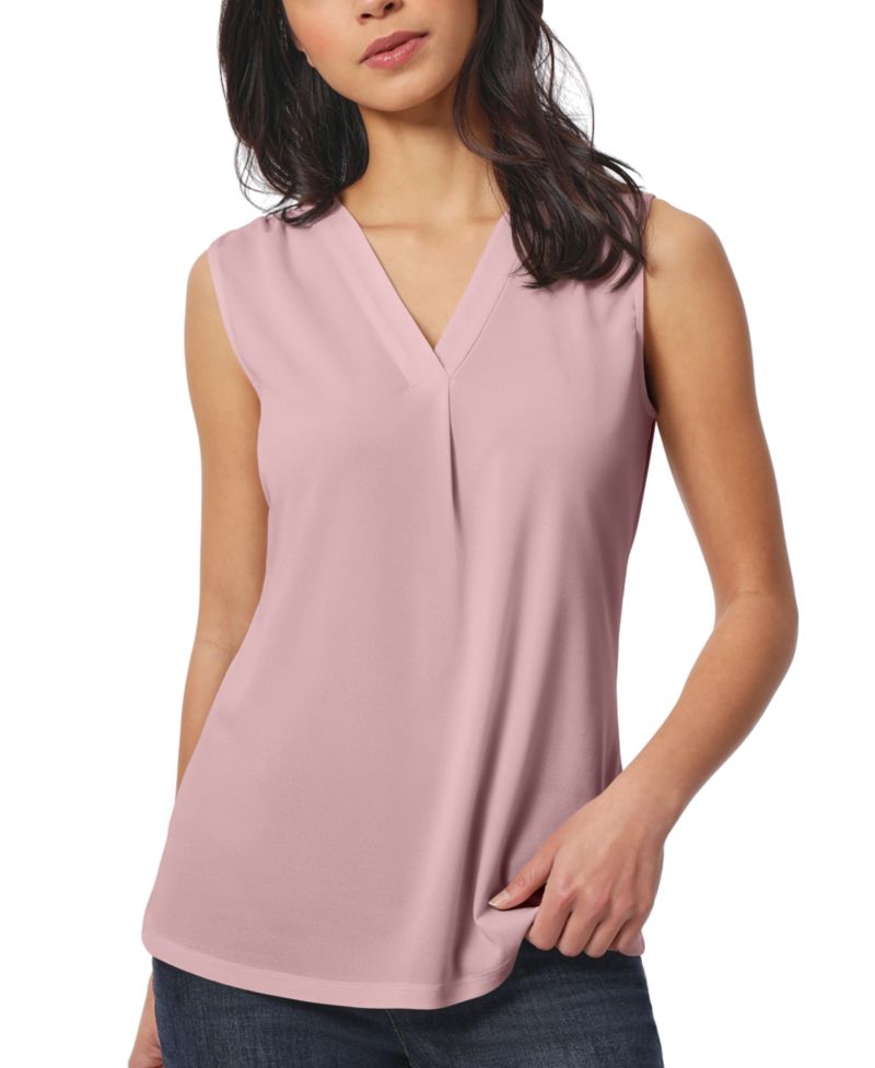 Women's Crepe Sleeveless V-Neck Top