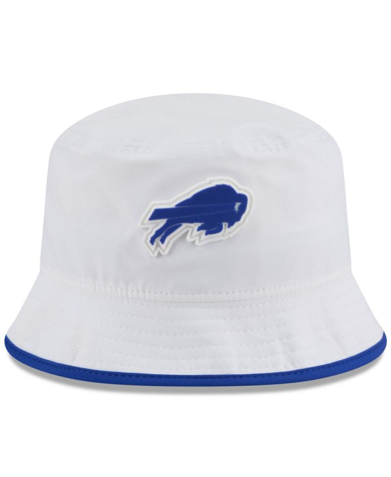 Men's White Buffalo Bills 2025 NFL Training Camp Stretch Bucket Hat