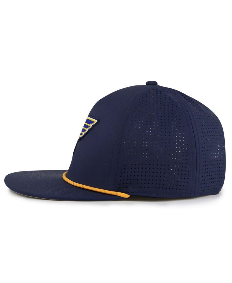 Men's Navy St. Louis Blues Buxton Pro Tech Adjustable Hat