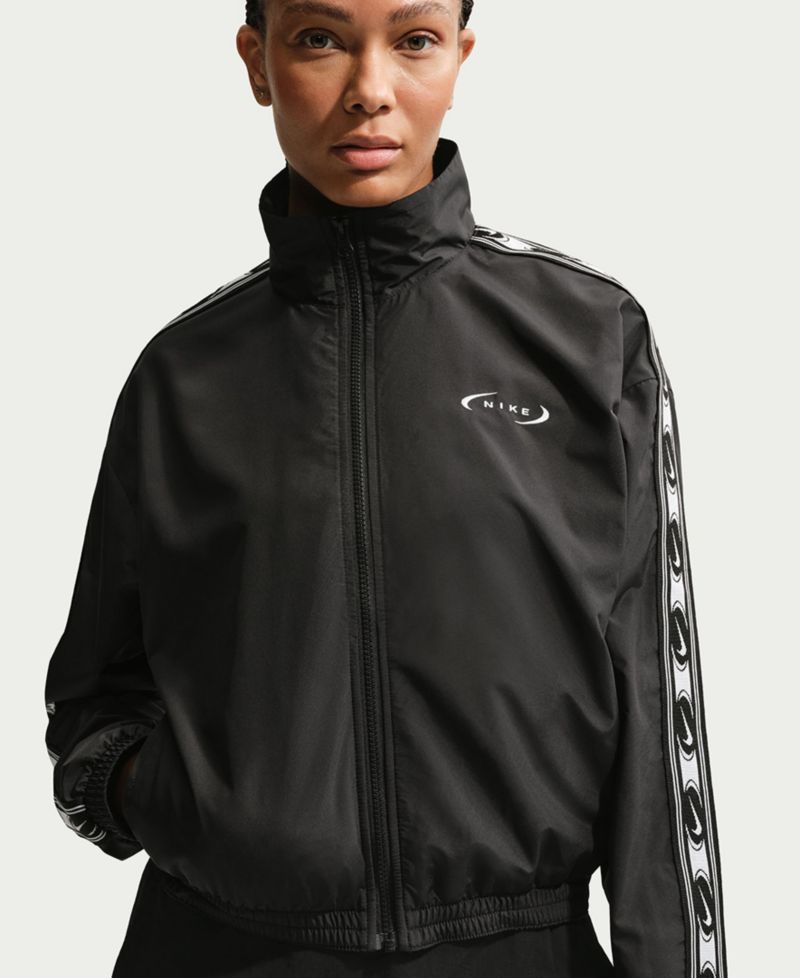 Women's Loose Fit Zipper Front Mock Neck Jacket