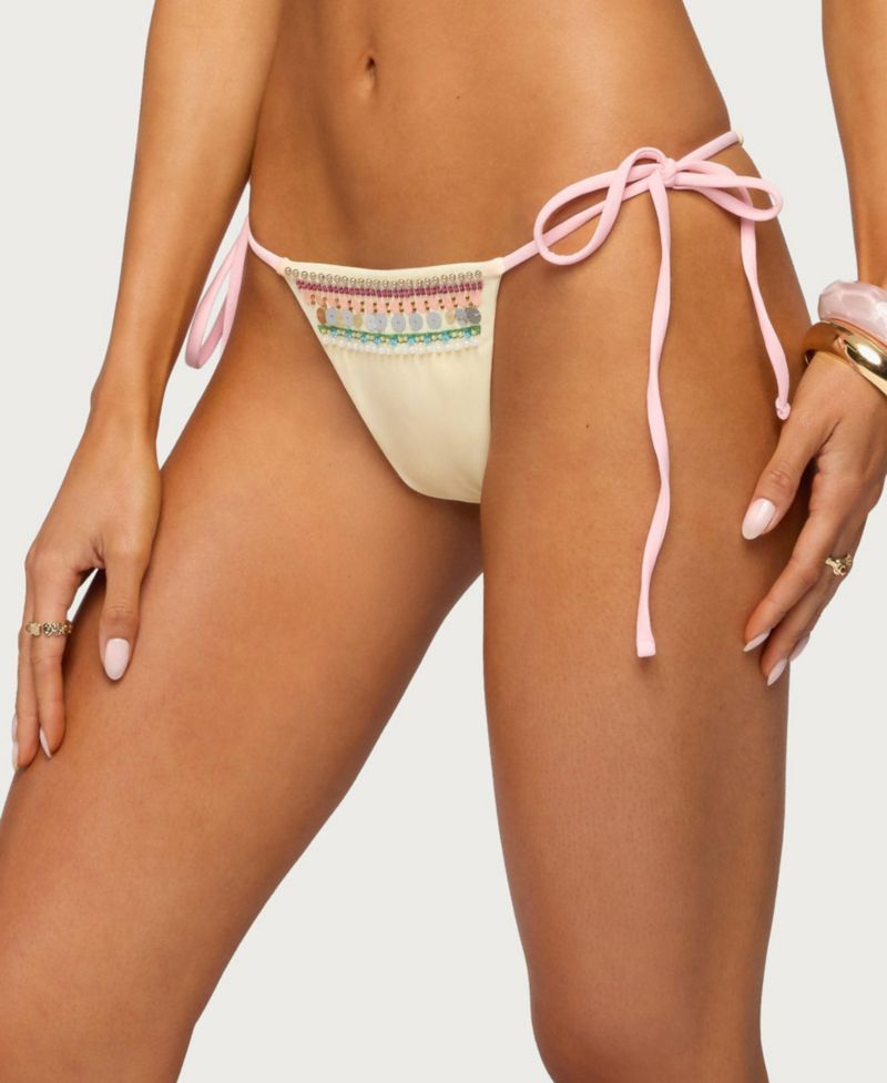 Women's Tarah Beaded String Bikini Bottom