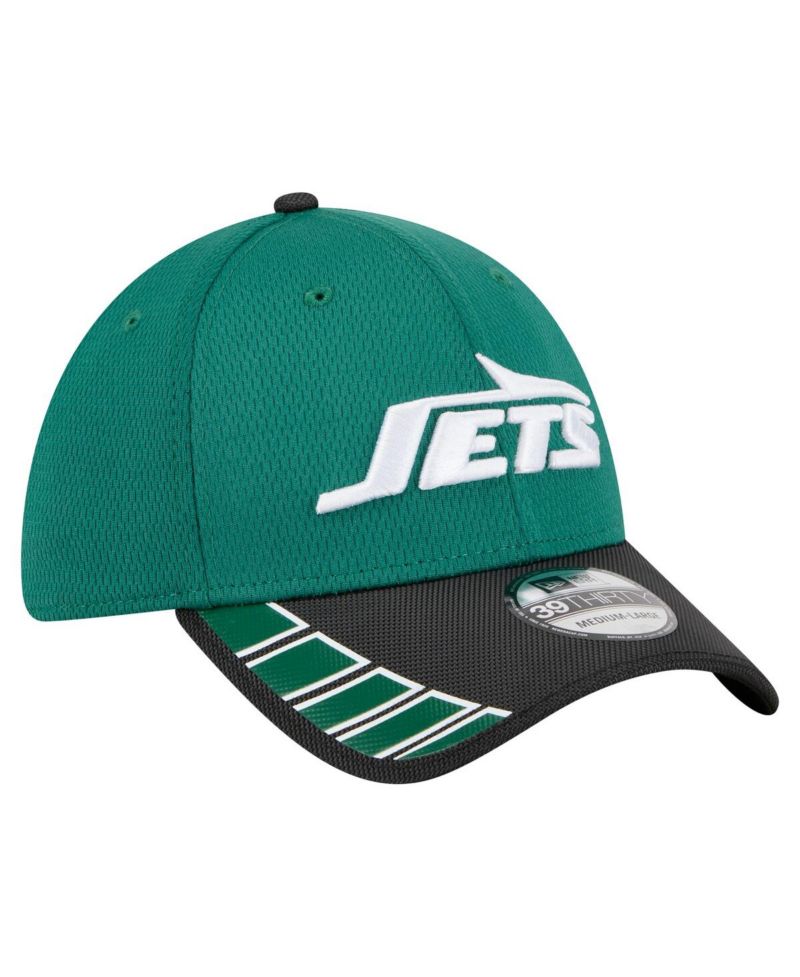 Men's Green New York Jets Visor Hit 39THIRTY Flex Hat