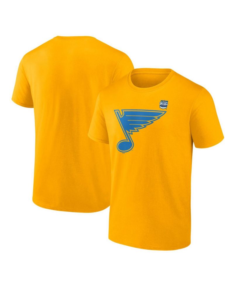 Men's Gold St. Louis Blues Primary Logo T-Shirt
