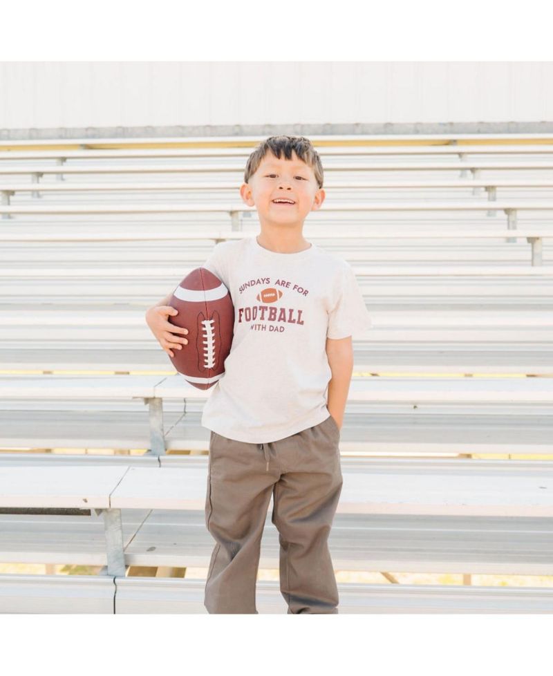 Little Boys Sundays Are For Football Short Sleeve T-Shirt