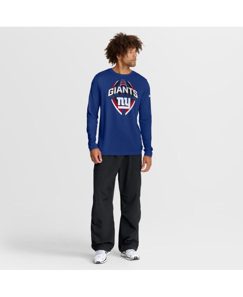 Men's Royal New York Giants Primetime Legend Icon Performance Long Sleeve T-Shirt