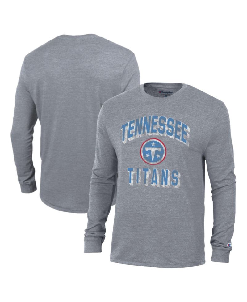 Men's Charcoal Tennessee Titans Ultimate Tri-Blend Long Sleeve T-Shirt