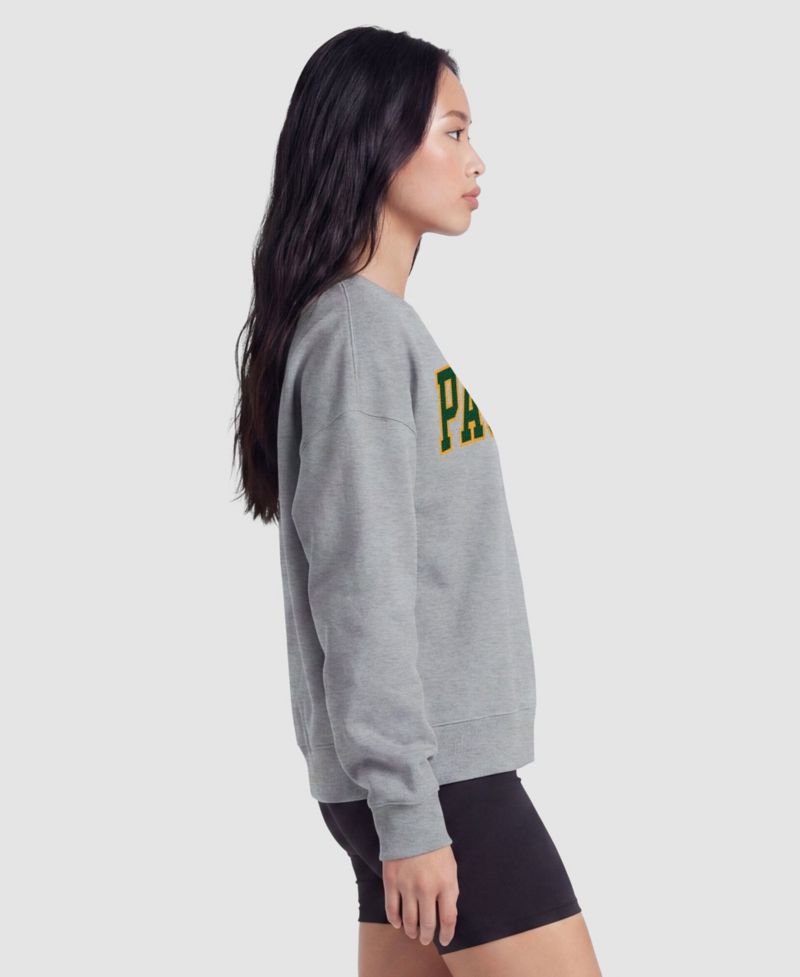 Green Bay Packers Women's Contrast Lined Sweatshirt - Heather Gray