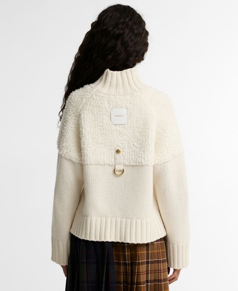 Women's Rothley Knit Wool/Acrylic-Blend Funnel Neck Pullover Sweater