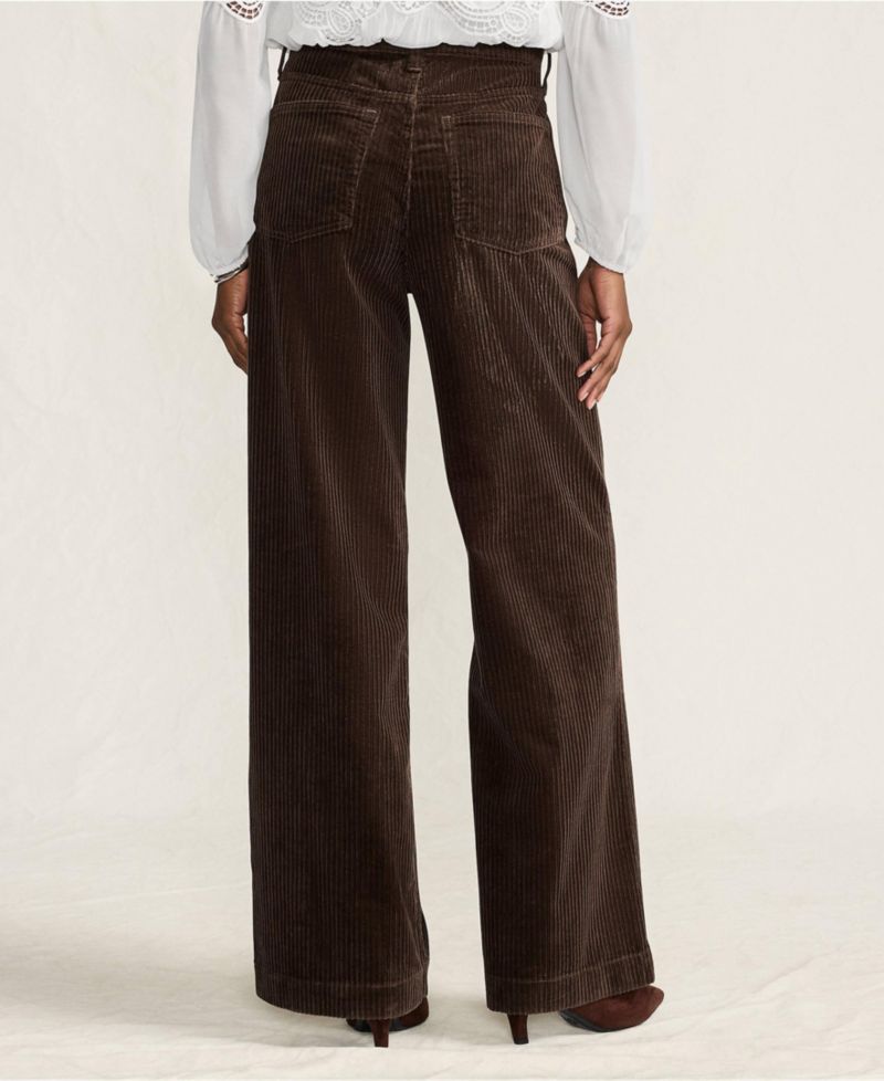 Women's High Rise Wide Leg Corduroy Pants