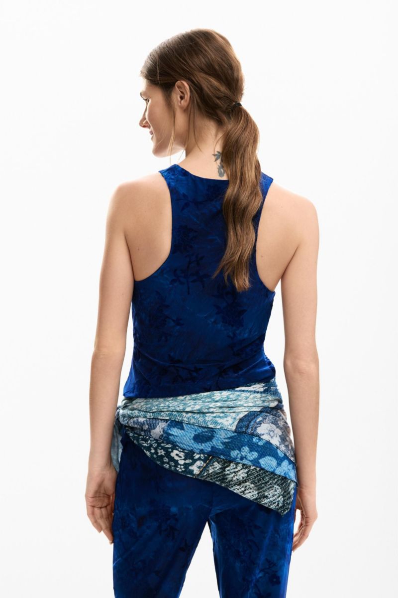 Women's Flocked strappy t-shirt