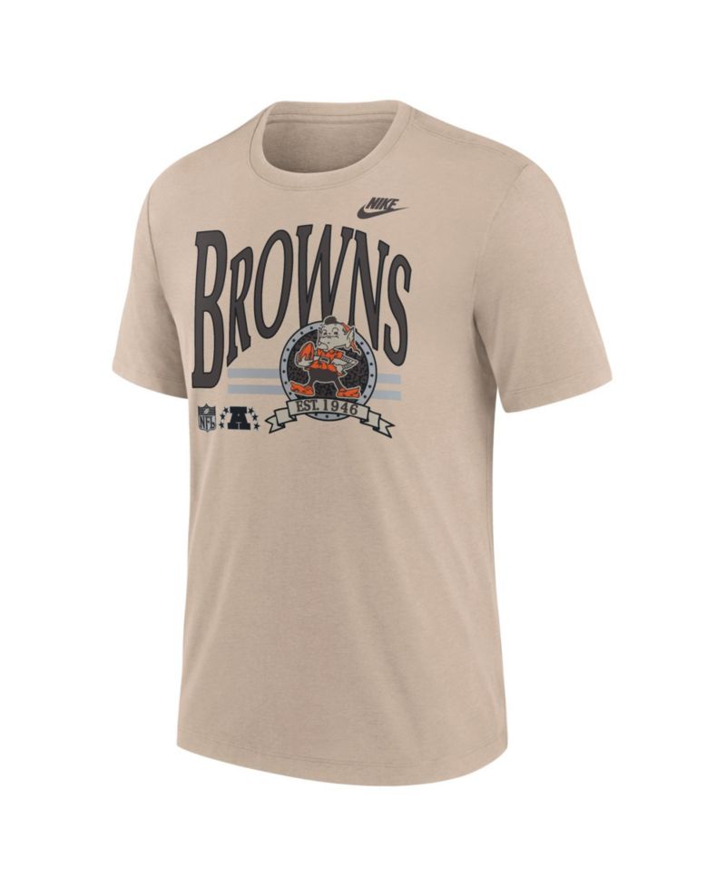 Men's Cleveland Browns Rewind Tri-Blend Crewneck Graphic T-Shirt