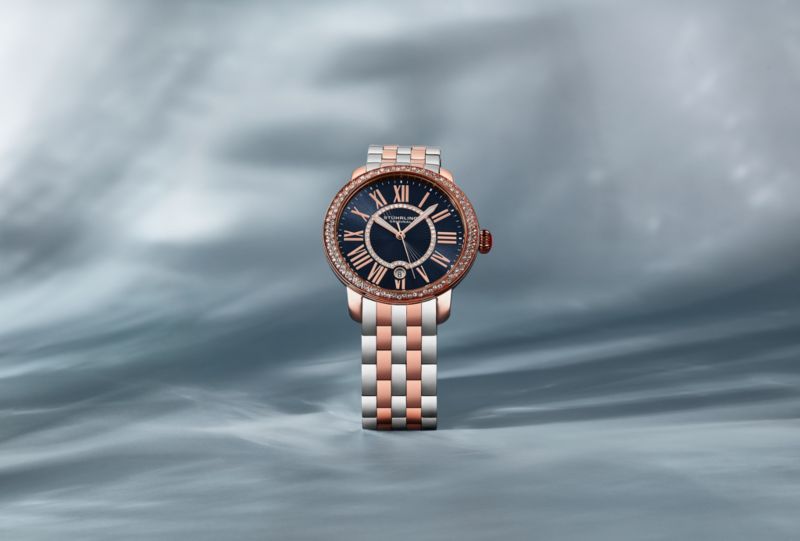 Celestia 4080 Women s Quartz 38mm Watch with Swarovski Crystal Bezel, Roman Numeral Sunray Dial and Stainless Steel Bracelet