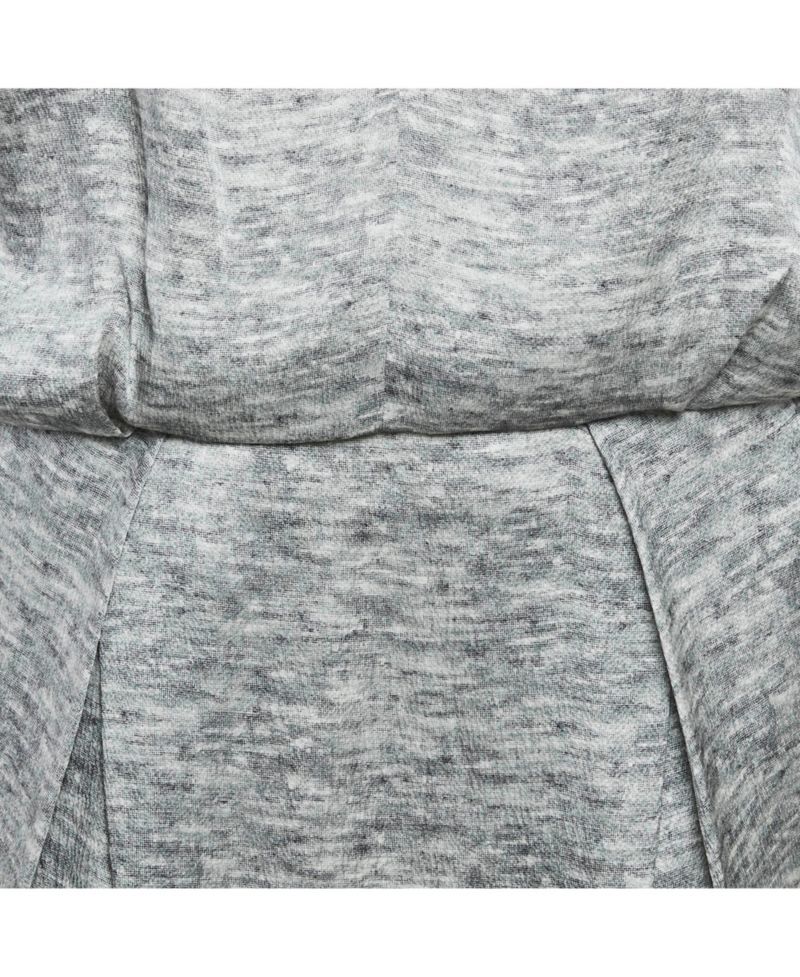 Women's Grey Silk V-Neck Sleeveless Short Dress
