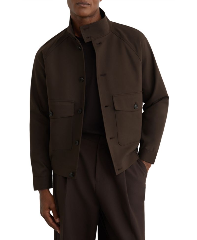 Men's Romano Cotton-Blend Harrington Jacket