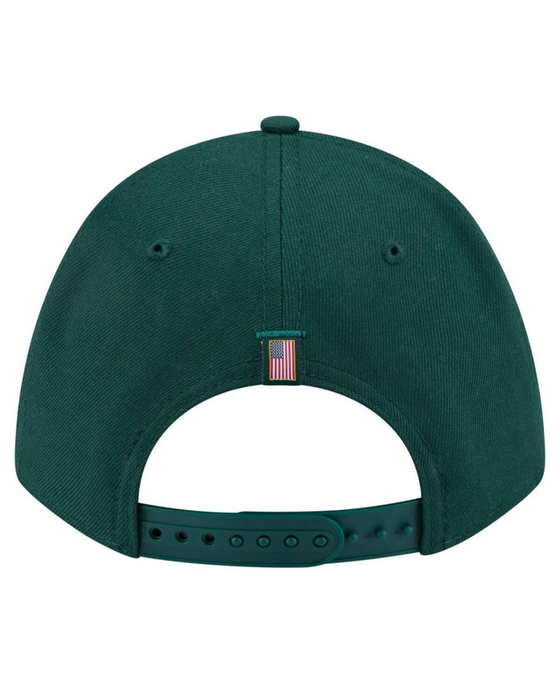 Men's Green Athletics American Flag 9FORTY M-Crown A-Frame Adjustable Hat