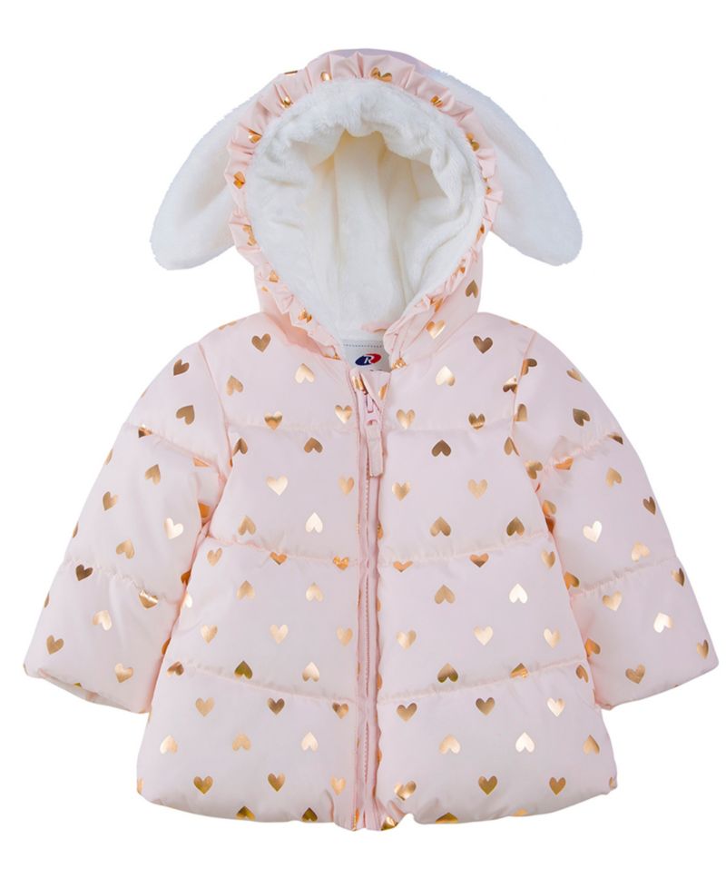 Baby Girls Soft Fleece Lined Puffer Jacket Winter Coat