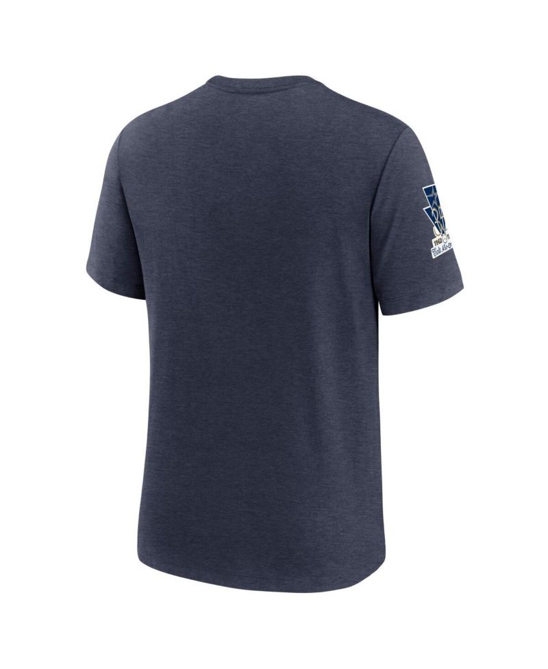 Men's Heather Navy Houston Astros Cooperstown Collection Eras Tri-Blend T-Shirt