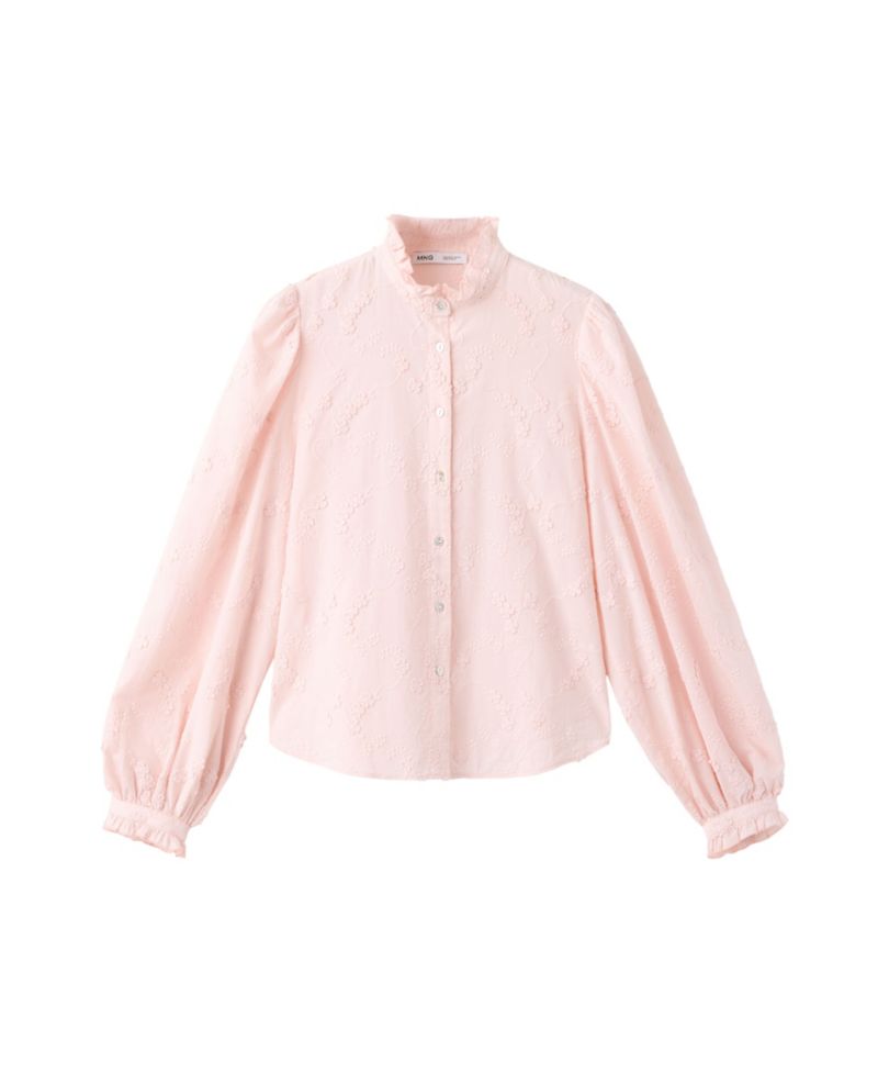 Women's Embroidered Puff-Sleeve Blouse