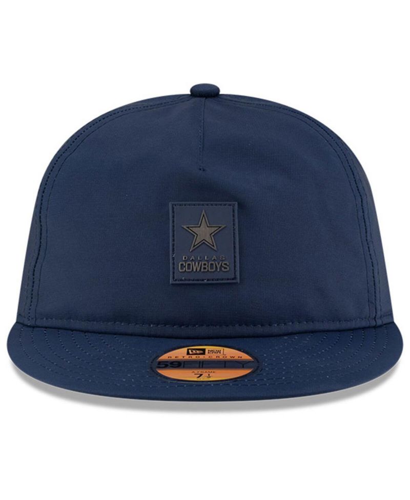 Men's Navy Dallas Cowboys 2025 Sideline Retro Crown 59FIFTY Fitted Hat