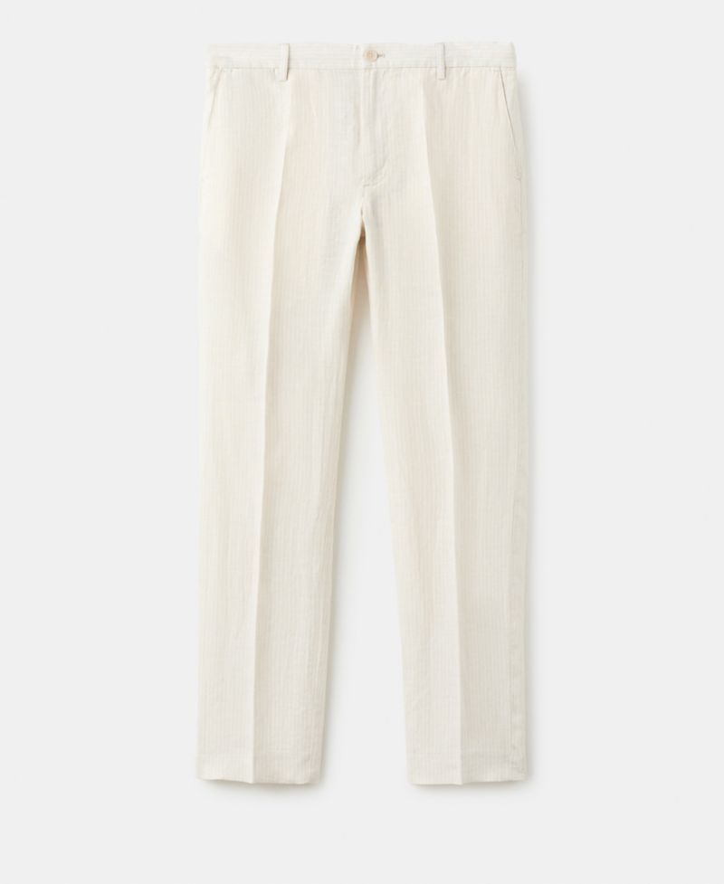 Men's Linen Striped Pants