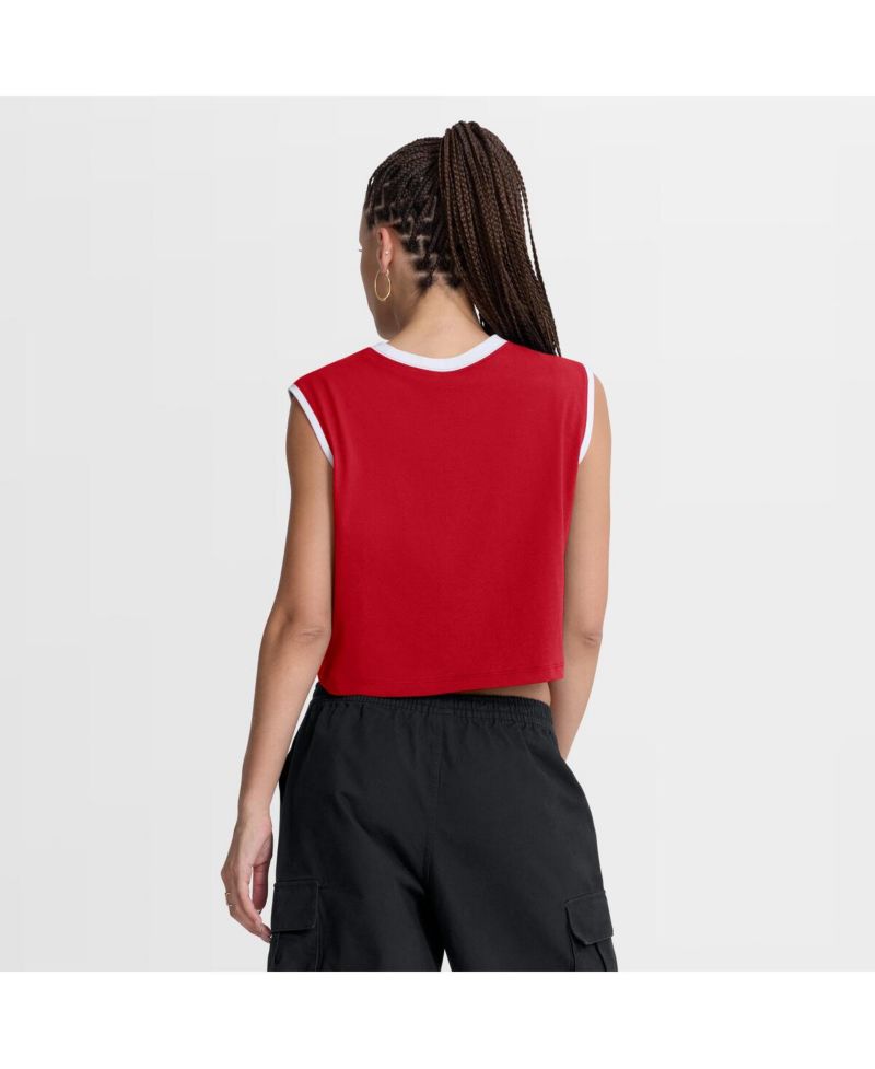 Women's Red Philadelphia Phillies Primetime Loose Dri-FIT Cropped Tank Top