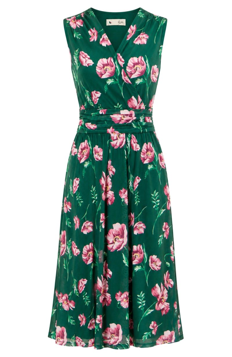Women's Mesh Stretch Midi Dress