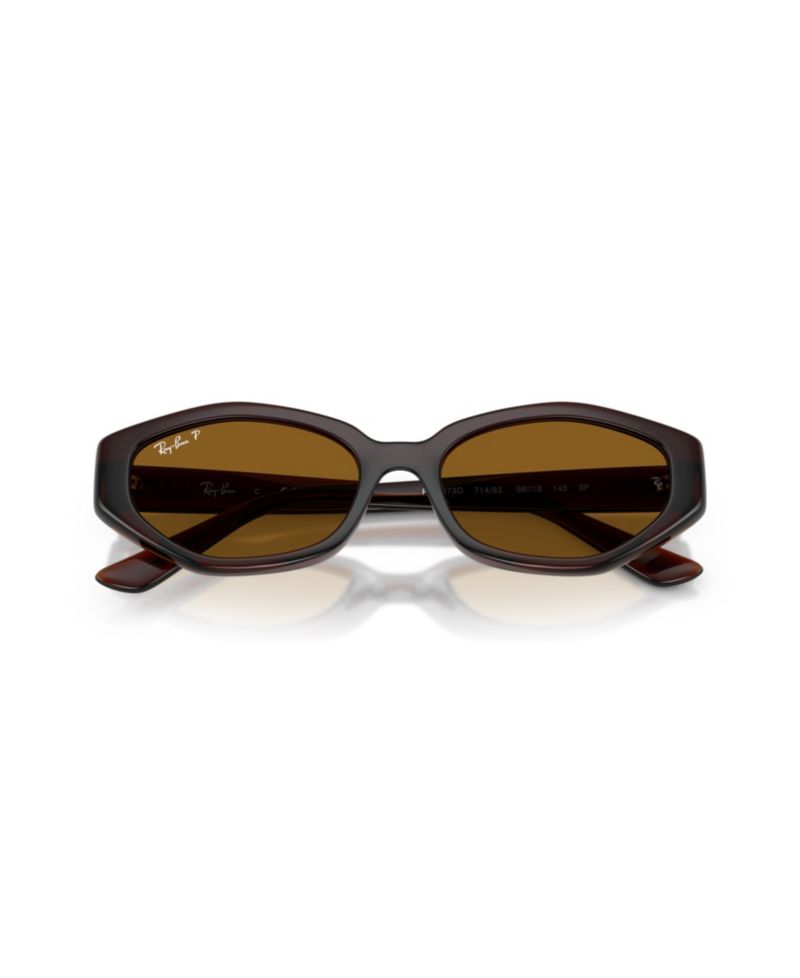 Unisex Geometric Polarized Sunglasses, RB4473D