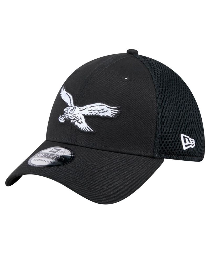 Men's Black Philadelphia Eagles Main Neo 39THIRTY Flex Hat