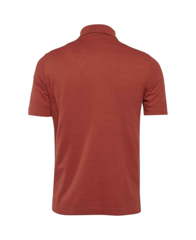 Pre-Owned HERMES Men's Burnt Pique Polo T-Shirt